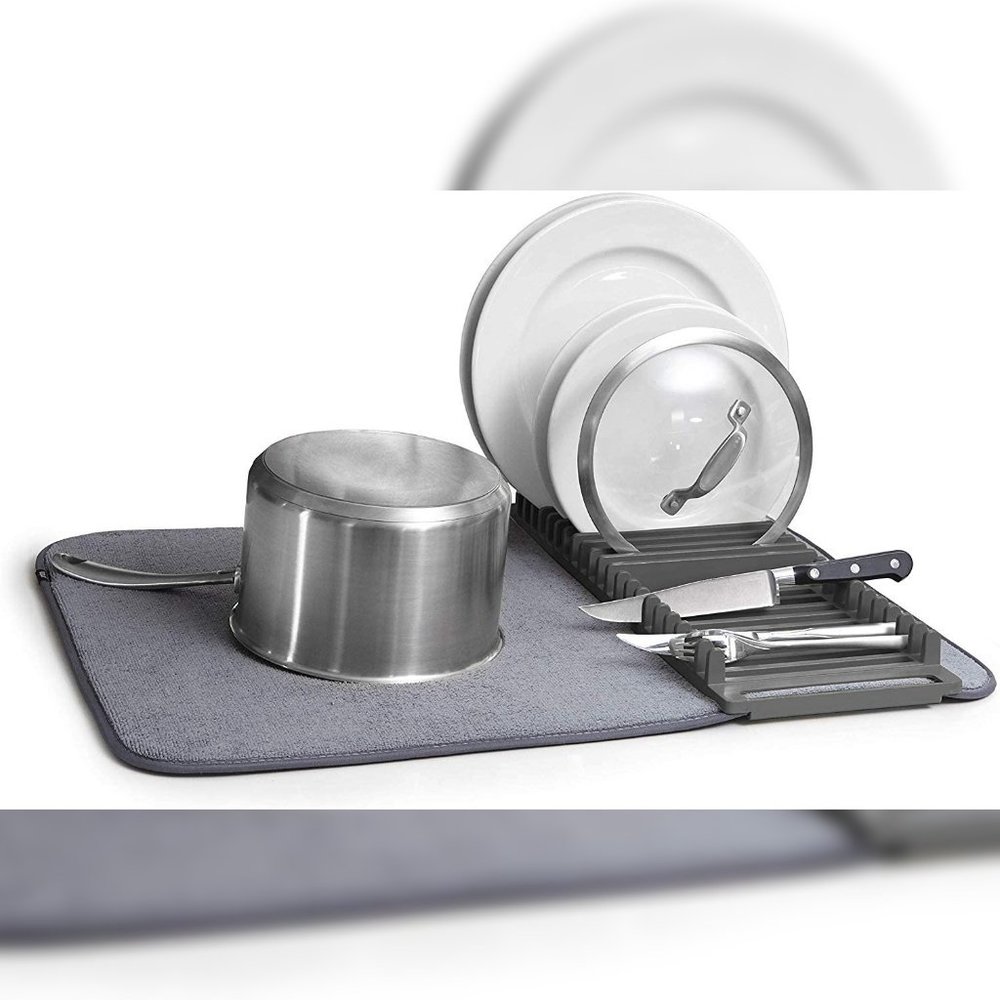 Umbra UDRY Rack and Microfiber Dish Drying Mat